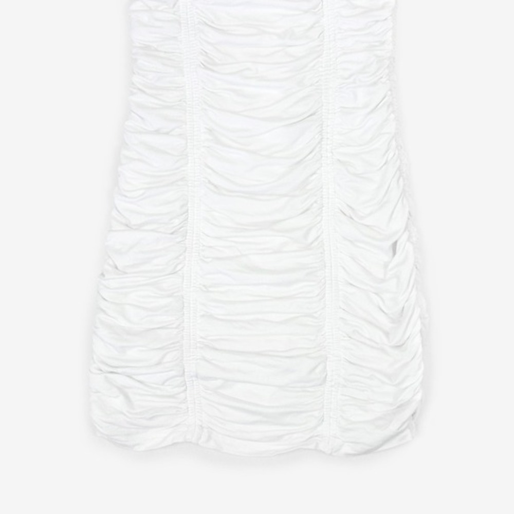 Sabo Skirt Kaylani Mini Dress Size XS White Mesh Ruched - Picture 8 of 9